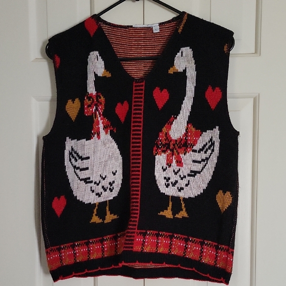 no brand Sweaters - Vintage Womens Country Goose Pull Over Sweater Vest Sz L